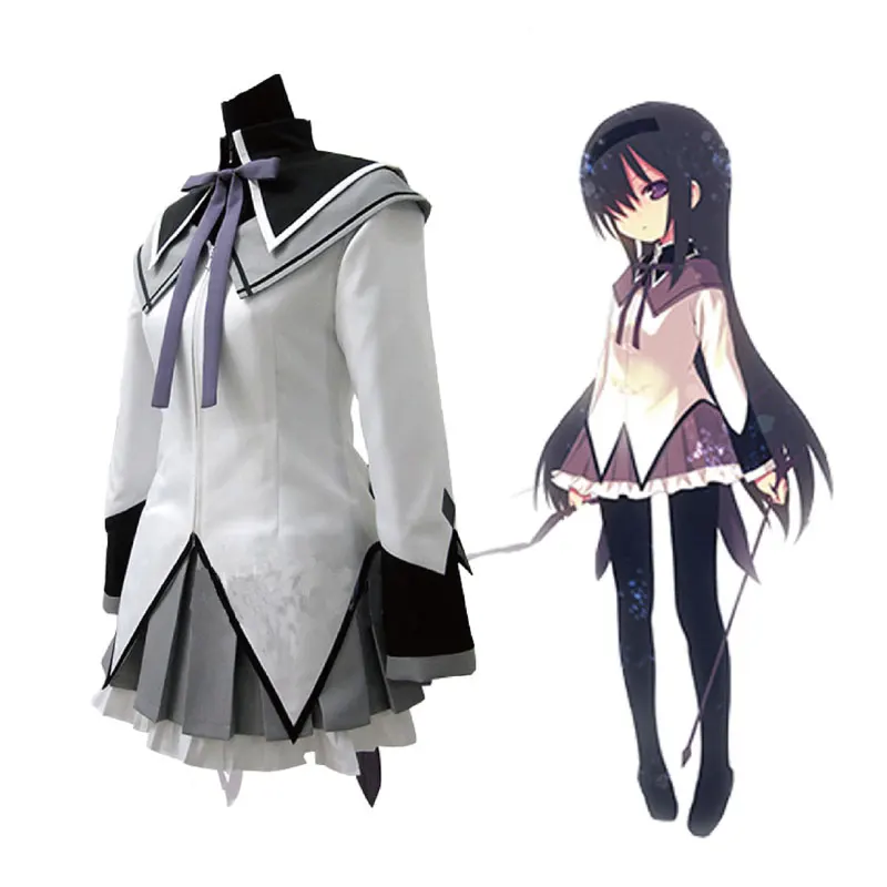 Костюм для косплея Puella Magi Madoka Magica Akemi Homura полный комплект индивидуальный любой