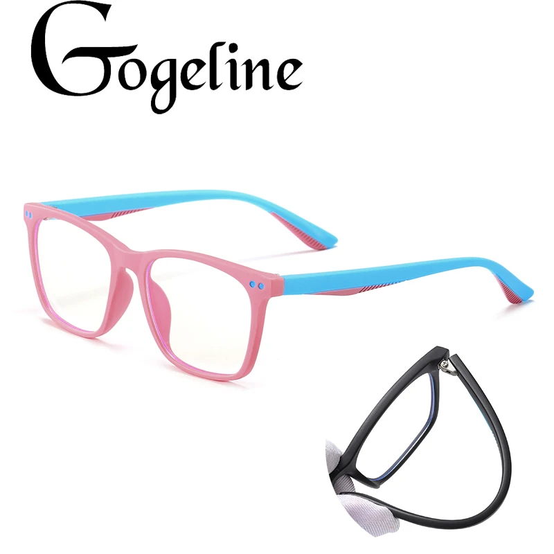 Детские очки в оправе TR90 с защитой от синего света прозрачная оправа для