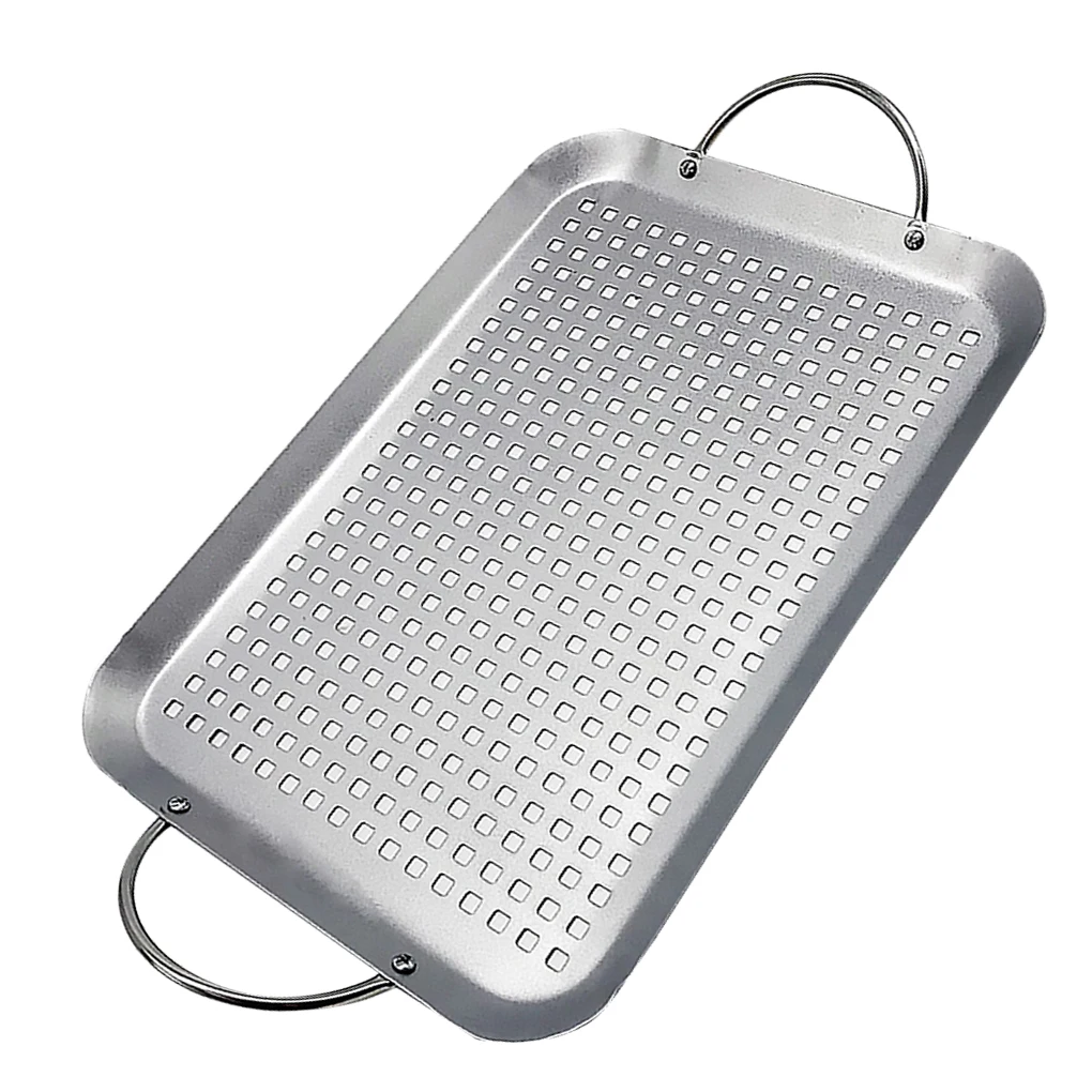 Гриль для барбекю из нержавеющей стали гриль-поддон овощей хлеба колбасы плоская