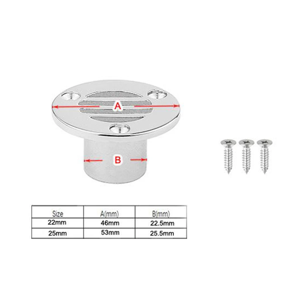 

Stainless Steel Floor Drain for Boat Yacht Deck Drainage Hardware 25mm
