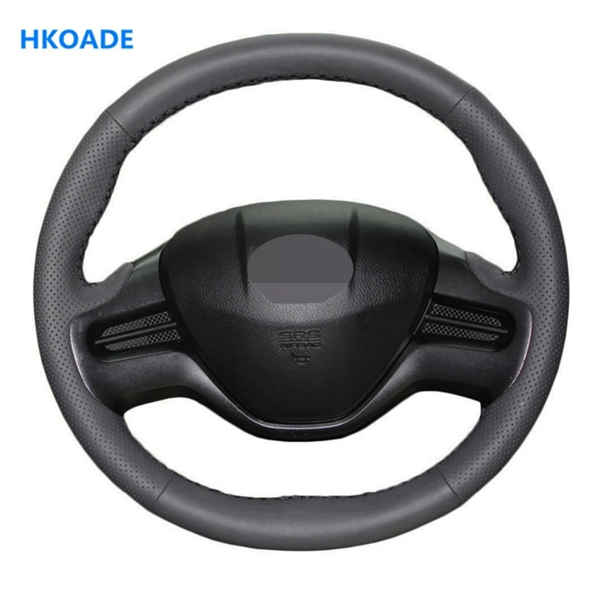 DIY черный Противоскользящий пот искусственная кожа прошитый вручную чехол