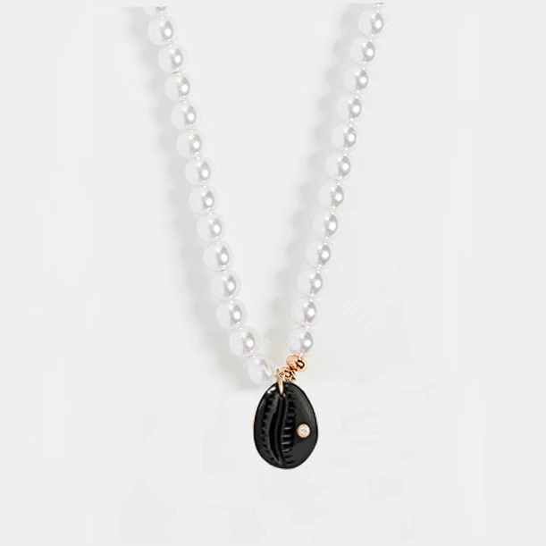 NECKLACE 14 Цепочка Из Нержавеющей Стали, каури, ожерелье в оправе, колье, аксессуары, массивные ожерелья для женщин, женские ювелирные изделия, бохо - Окраска металла: NECKLACE 14