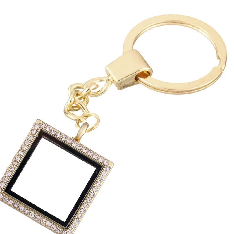 4 шт. цвета на выбор стразы квадратные стеклянные подвески для ключей | Украшения