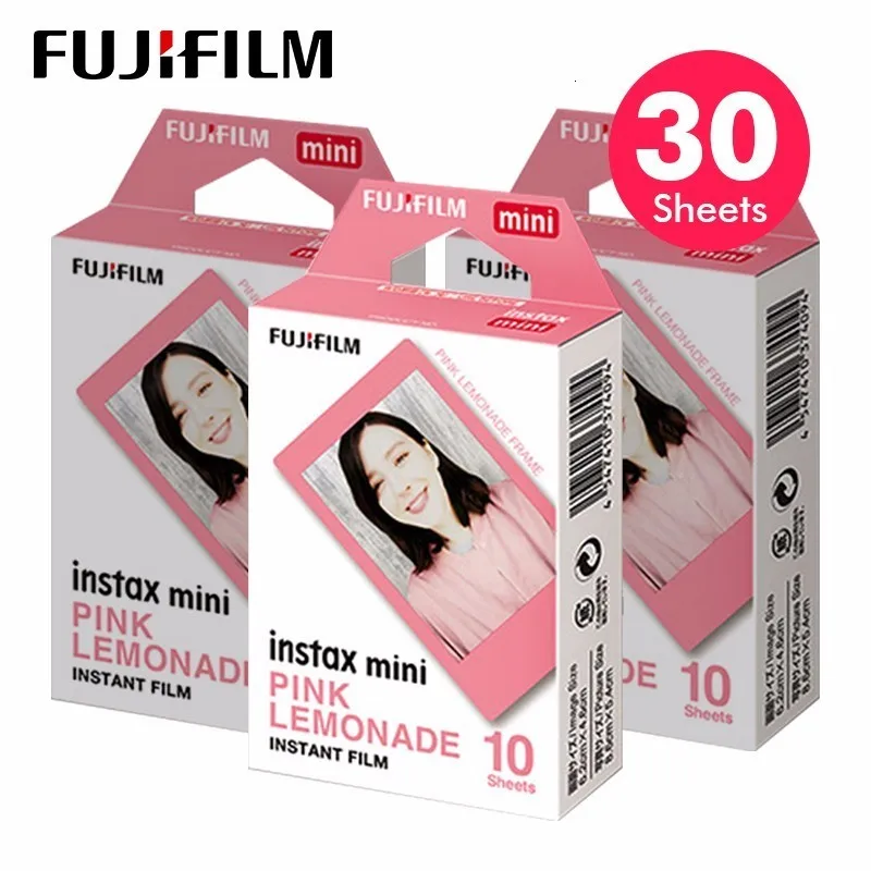 30 Sheets Fujifilm Instax Mini 8 пленка 10 листов Розовый Лимонад Fuji фотобумага для 70 50s 7s 90 25 Share SP-1 SP2 LOMO мгновенная камера - Цвет: 30 Sheets