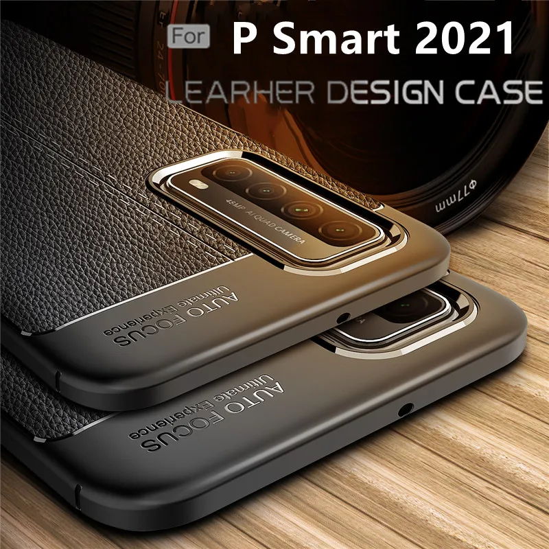 

For Cover Huawei P Smart 2021 Case For P Smart 2021 Capas TPU Leather For Fundas Honor 10X Lite Huawei Y9A P Smart 2021 Cover