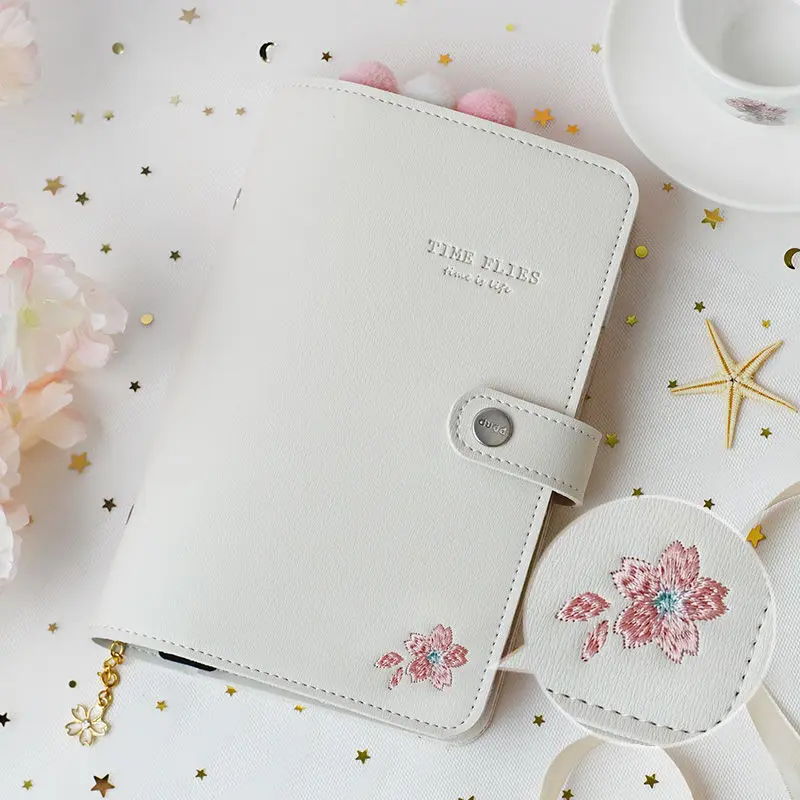 

Книжка с сердцем, сеткой и красными листьями Ins, простой и свежий ручной книжка A5A6, блокнот для заметок, канцелярские принадлежности