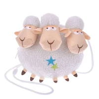 new cartoon billy goat and gruff sheep girls boys plush messenger bags kids stuffed coin purse for children