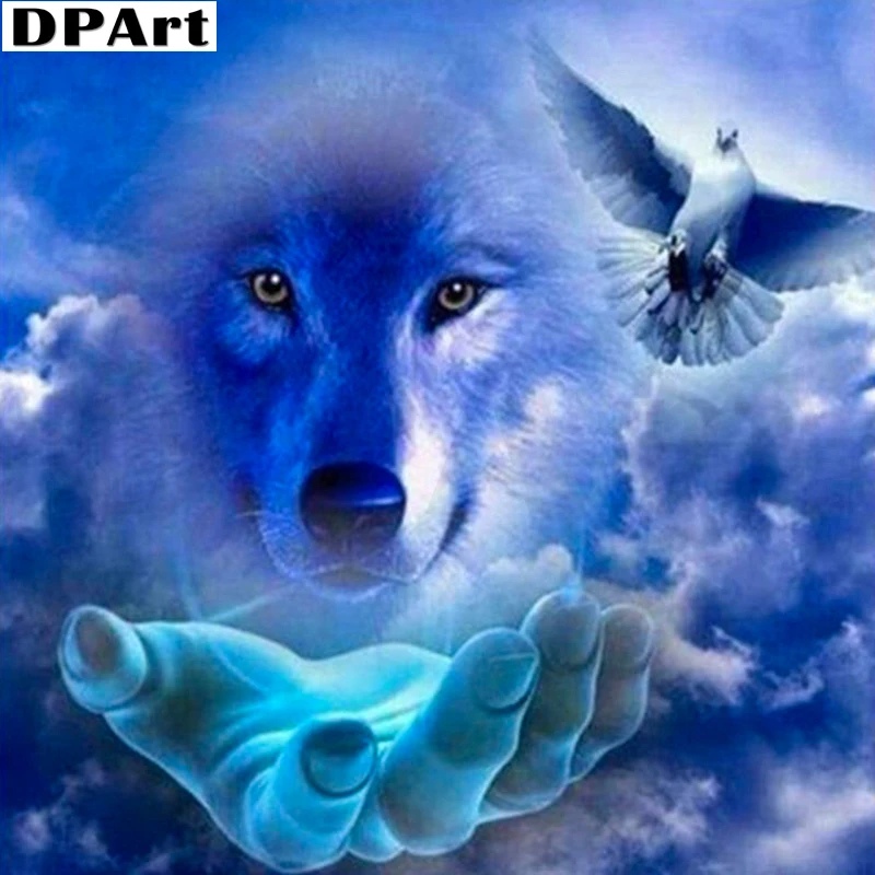 Алмазная живопись полноразмерная/круглая картина с изображением голубей и