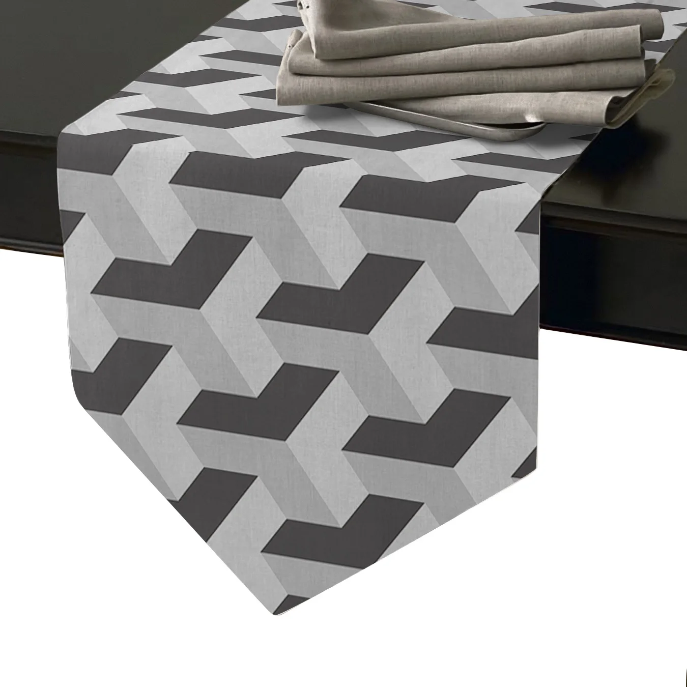 Абстрактная однотонная Геометрическая настольная дорожка для свадебной