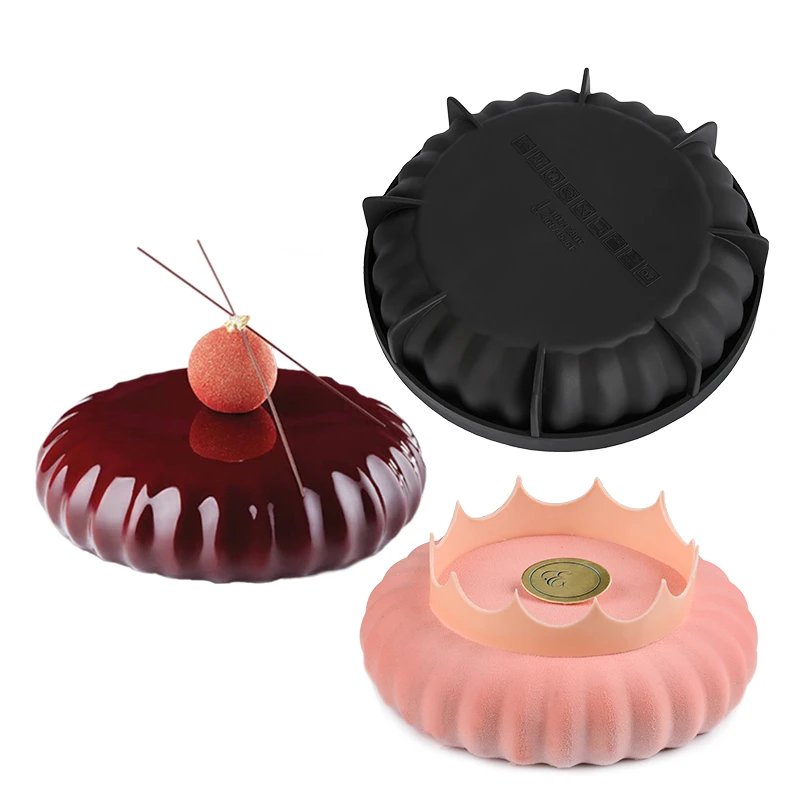 

Black Round Shaped Baking Pastry For 3D Silicone Cake Mold Fondant Molds Mousse Dessert Cake Lace Mould Bakeware