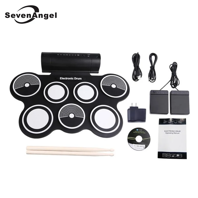 Профессиональный портативный рулонный USB MIDI аппарат электронный барабанный