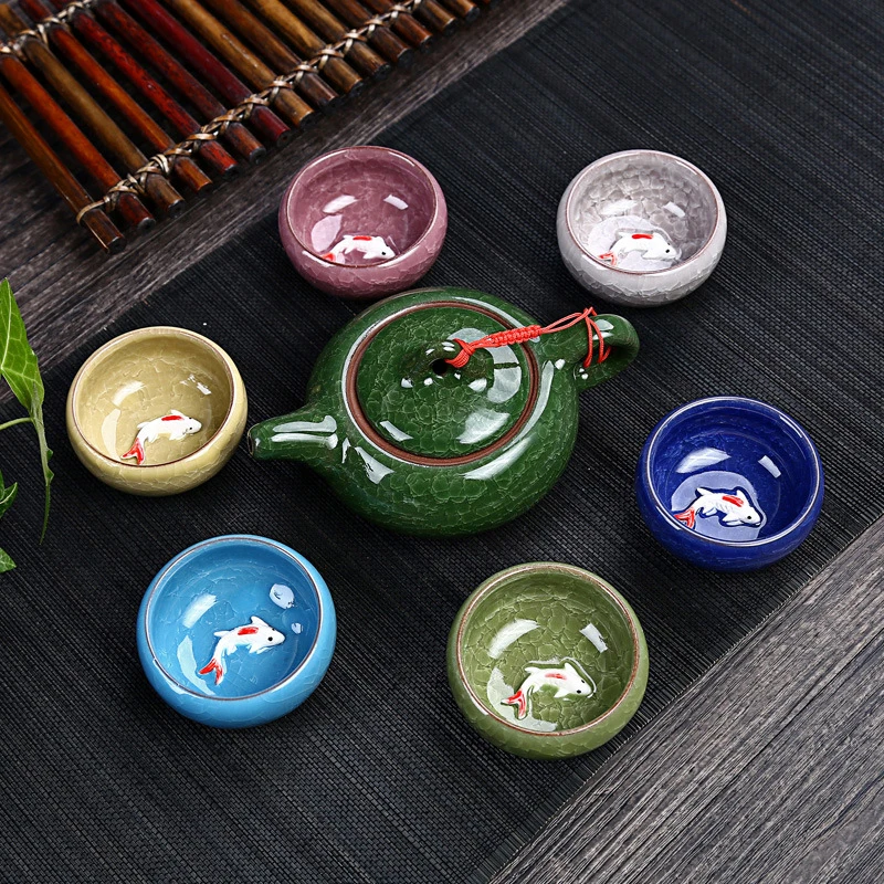 

Чайный набор кунг-фу (семь штук), керамические чайные наборы, чайный сервиз, китайский чайный сервиз, посуда для напитков, кофейные и чайные наборы, Китай, оптовая продажа, бесплатная доставка
