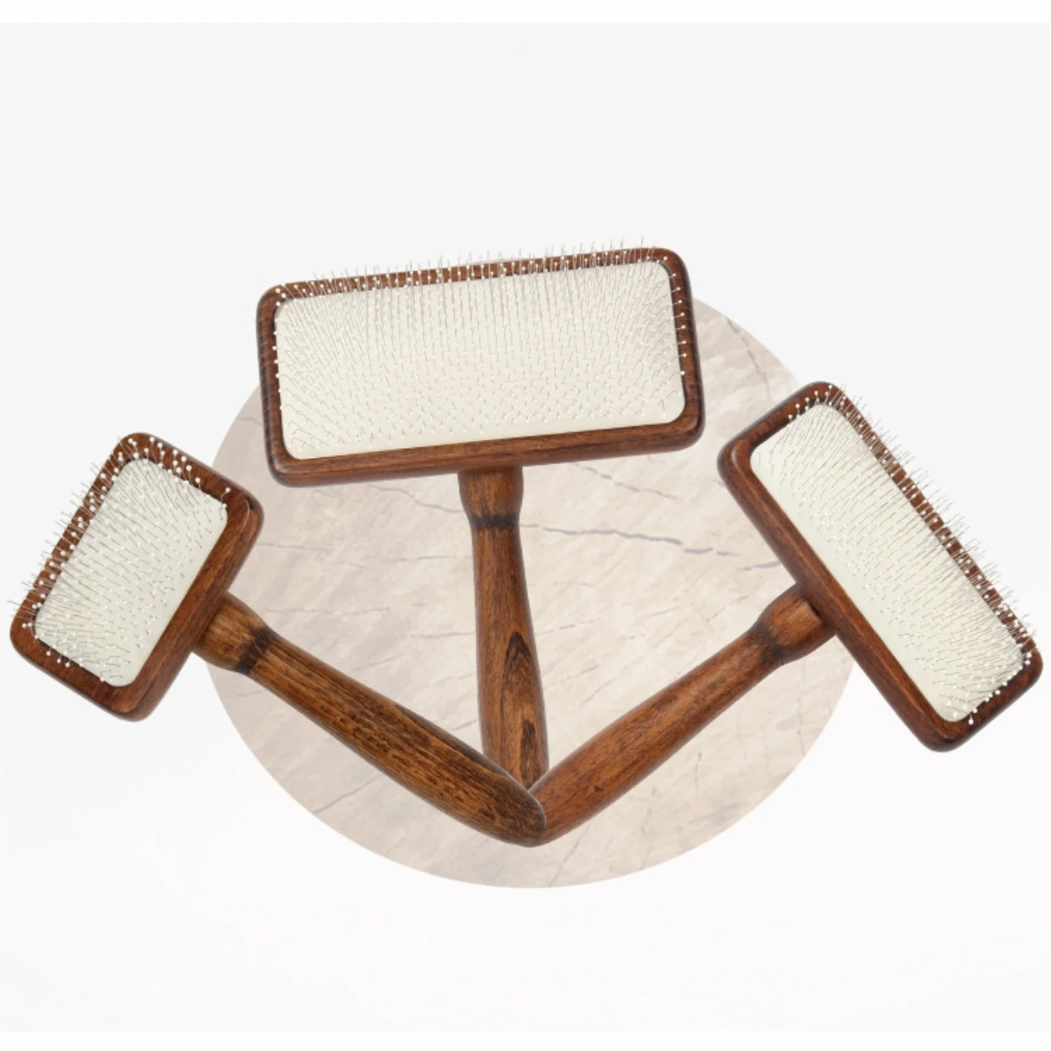 

Pets Brush Dog Accessories Grooming Comb Wood Handle Air Cushion Needle for Massage and Grooming Pet Hair Remover