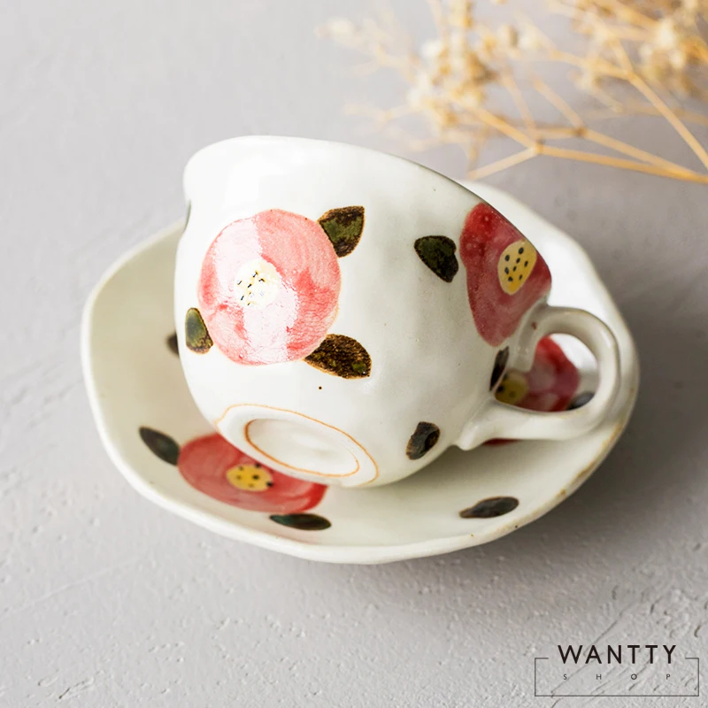 Ручная работа современный набор кофейных чашек с блюдцем фарфоровый цветок