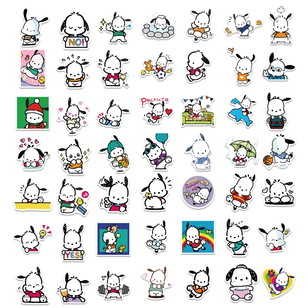 Pegatinas de PVC a prueba de agua con dibujos animados para ni&ntilde;os, 50 Uds.-5
