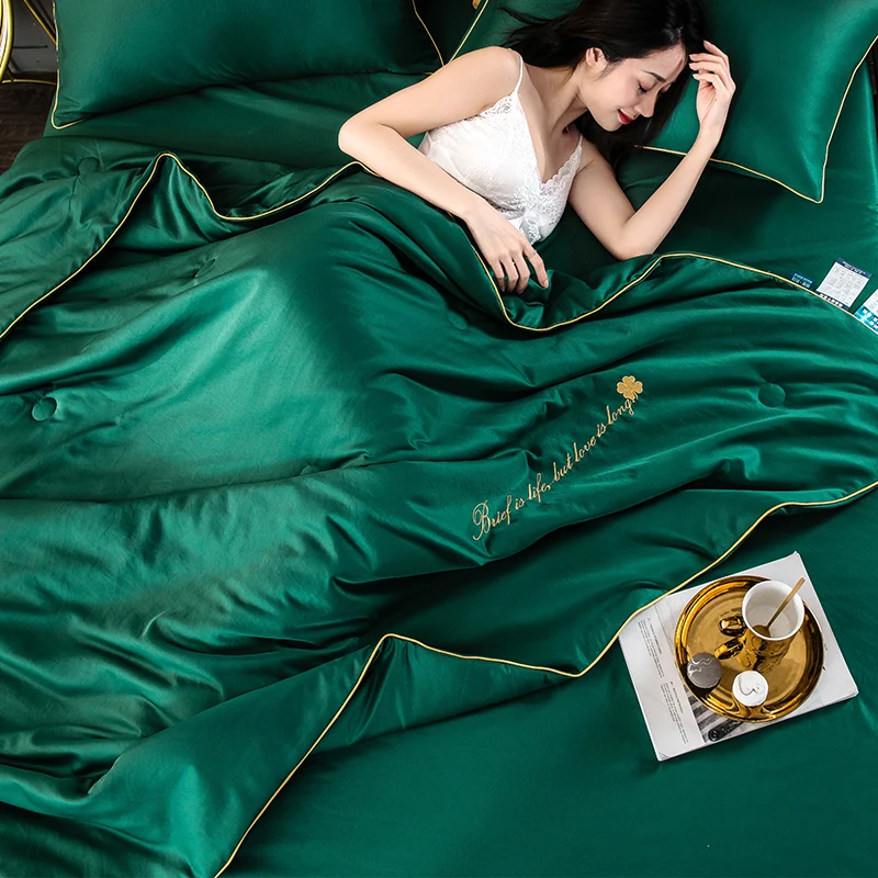 

4 шт./комплект, летнее одеяло из 100% шелка