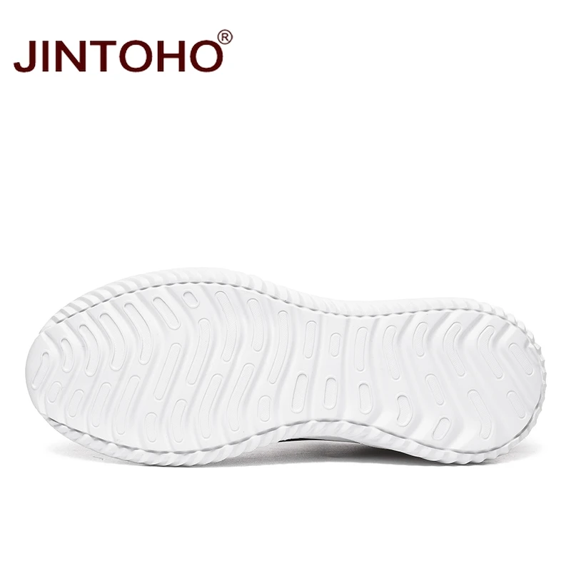 JINTOHO Большие размеры мужские спортивные кроссовки черные дешевые кожаные