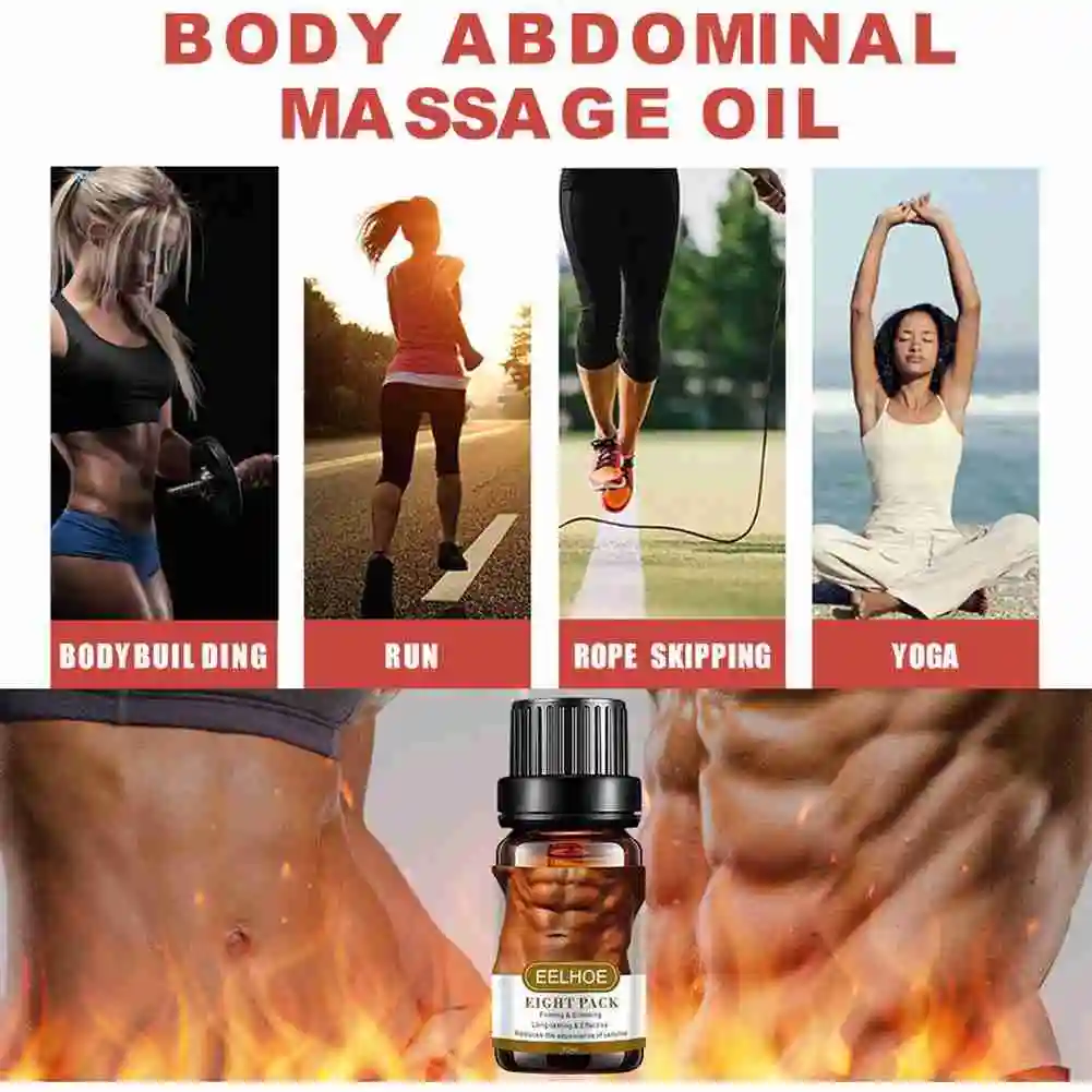 

Powerful Abdominal Muscle Essential Oil 10ml Men Stronger Muscle Eight Pack Cream Anti Cellulite Fat Burning Weight Loss Product