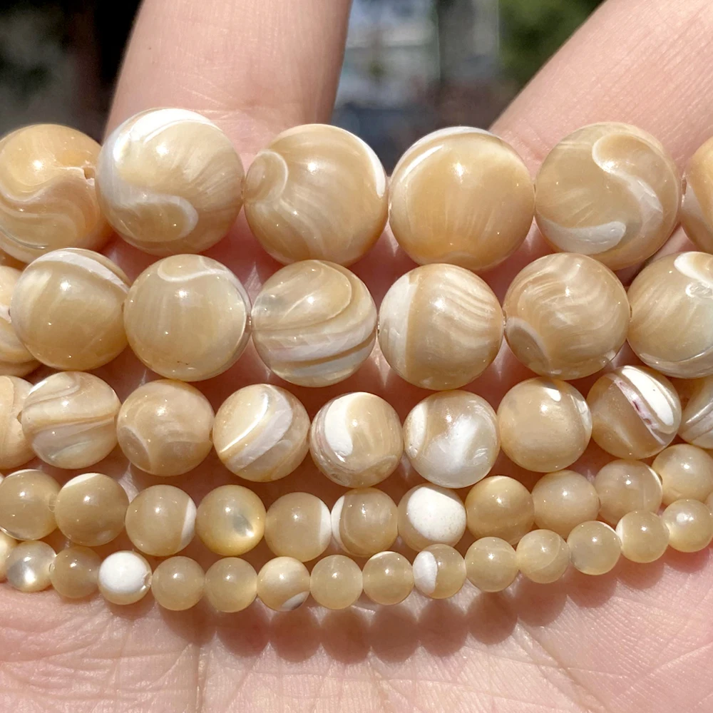 Натуральные бусины в форме подковы улитки ракушки гладкие круглые россыпью для