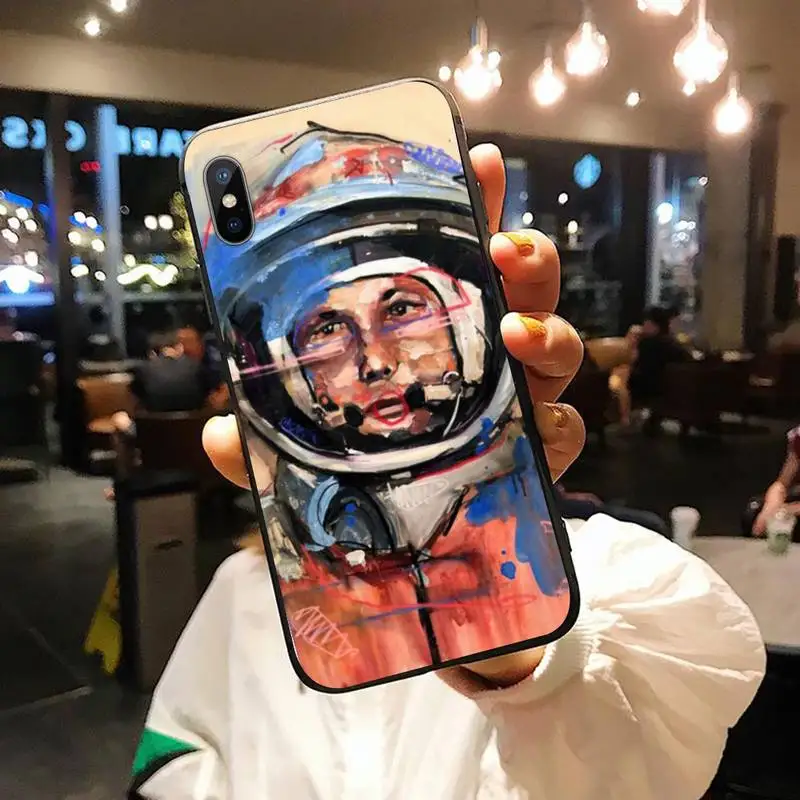 

Yuri Gagarin Space astronaut luxury Phone Case coque for iPhone 11 12 pro XS MAX 8 7 6 6S Plus X 5S SE 2020 XR mobile funda