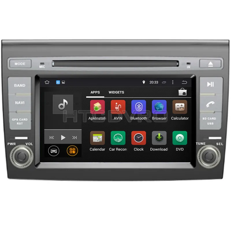 YMODVHT 7 дюймов Серебряный 4G Восьмиядерный Android 9 0 1 автомобильный dvd плеер для Fiat Bravo