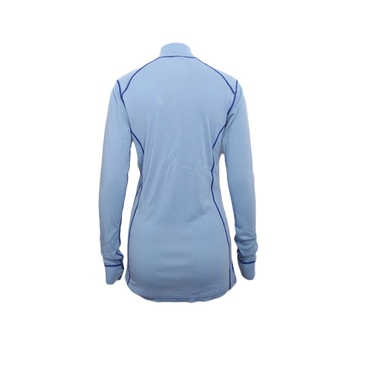 Новая Женская Базовая рубашка из мериносовой шерсти с молнией 1/4 100% мериносовая