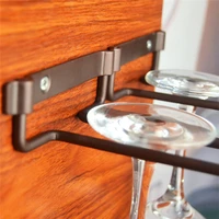 100pcs DHL Stainless steel Wine Glass Rack Stemware Holder Under Cabinet Chrome Home Bar Pub 27cm Bar kitchen tools
