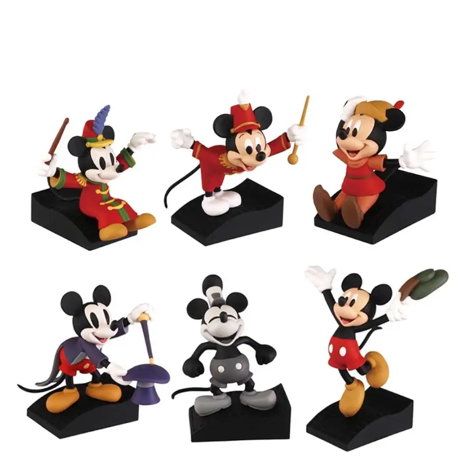 

Genuine Gacha Disney Willie Steam Boat Mickey Mouse 90th Anniversary Modeling Anime Action Figure Christmas Toy for Kids