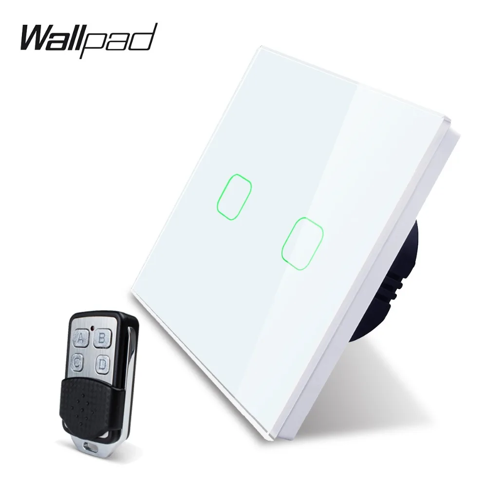 Wallpad 2 Gang WiFi приложение управление Смарт настенный выключатель стеклянная панель
