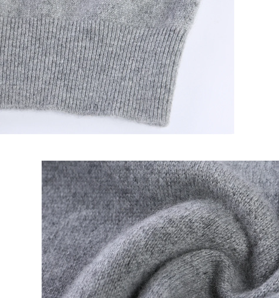 YJMY Inner Mongolian Cashmere Sweater Men Ribbed Half Turtleneck Cuffs Hem Knit Spring Autumn in Slava Store