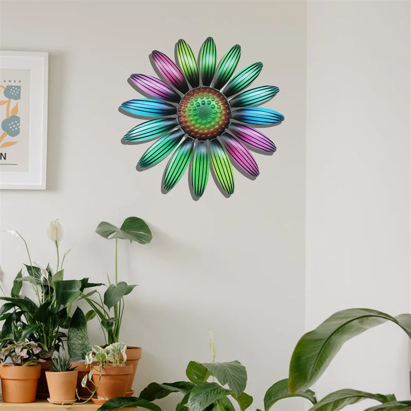 

Metal Flower Hanging Ornament Colorful Iron Crafts Personalized Wall Art Decoration for Home Living Room Bedroom 2020ing