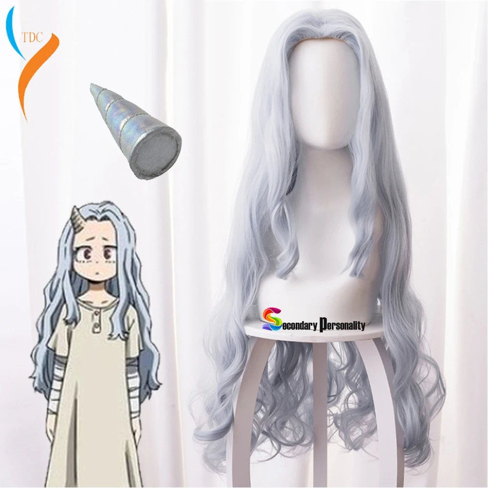 Парик из аниме My Hero Academia Eri Chisaki женский серый синий термостойкие синтетические