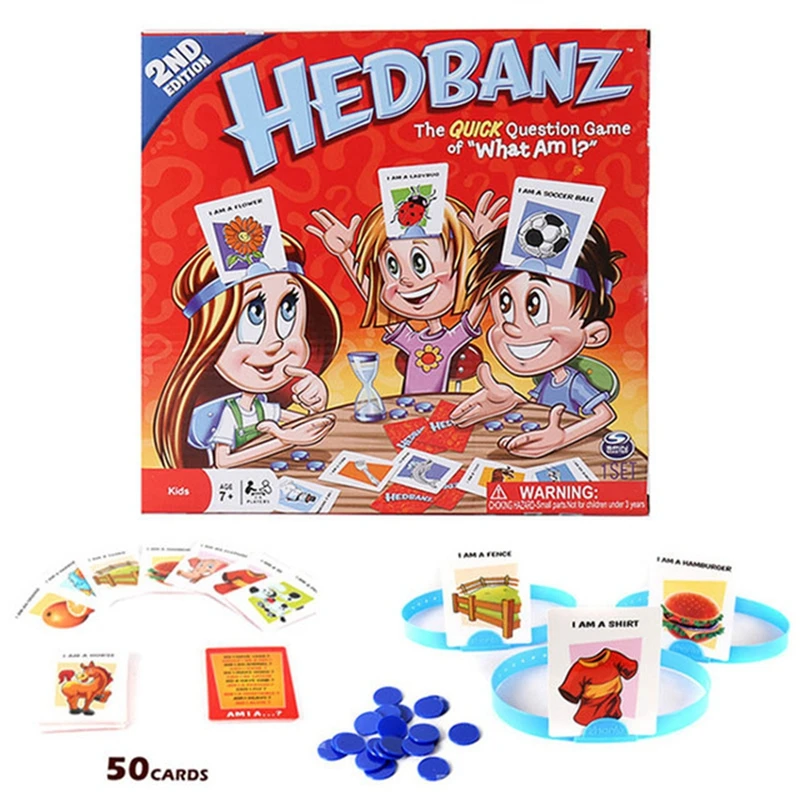 

New Hedbanz Game The Quick Question of What Am I Cards Board Game Funny Gadgets Novelty Toys Children Parents Party Games