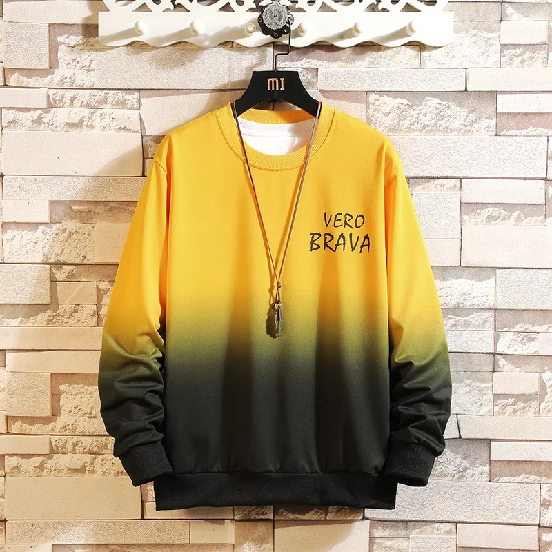 

E-BAIHUI Sweatshirts Polyester And Spandex Men Clothing Streetwear Hip-hop Loose Fashion Japanese Casual Comfortable Clothes