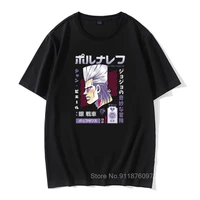 cool jojos bizarre adventure t shirt mens o neck jean polnareff tshirt japanese cotton anime manga tops gift tees