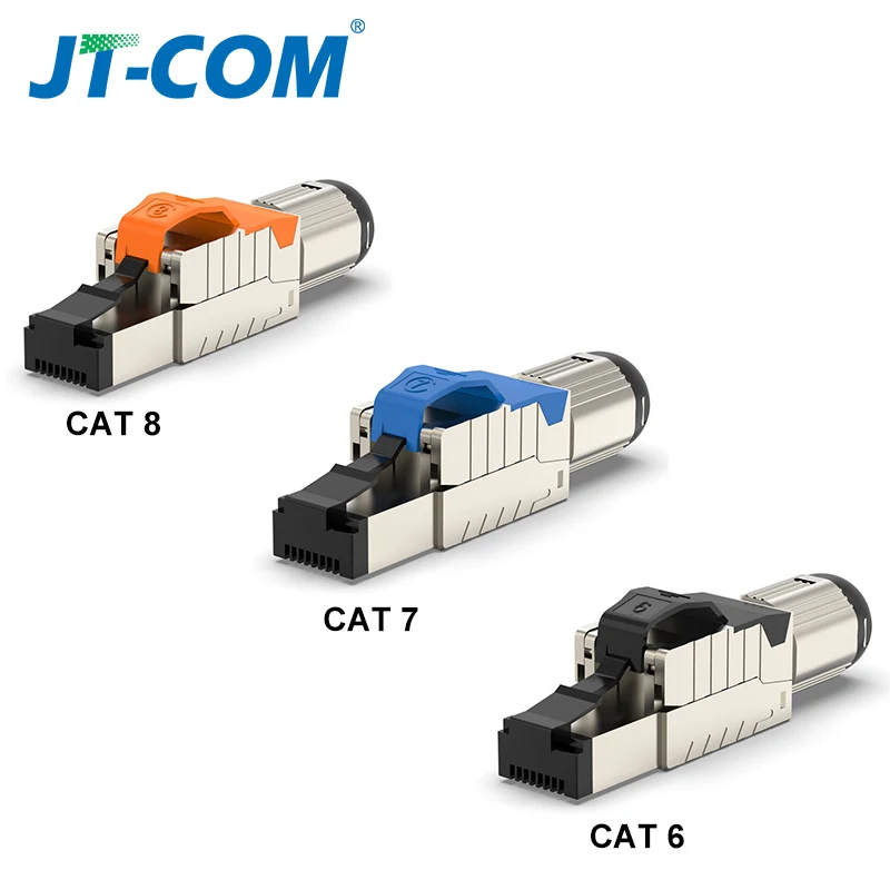 RJ45 металлический разъем CAT6A/7/8 промышленного класса Ethernet кабель экранированная