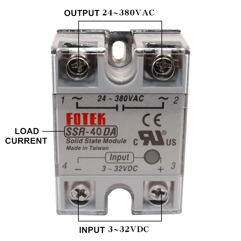 Твердотельное реле SSR от постоянного тока до переменного 40 А новый модуль