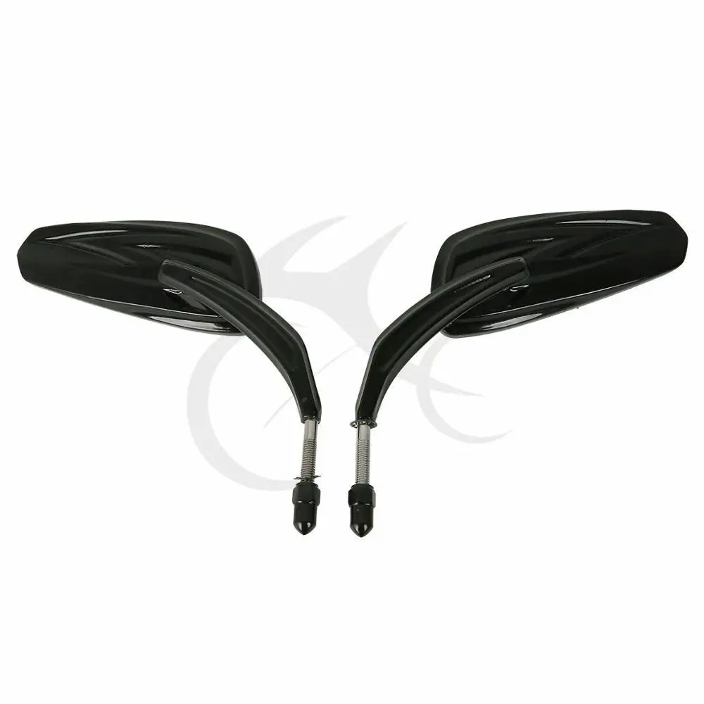 

Motorcycle 1Pair 8mm Rear View Mirrors For Harley Sportster Softail Road King Glide black/chrome