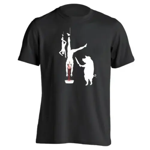 Поросенок линия Мясник Вегетарианская смешная черная Базовая Мужская