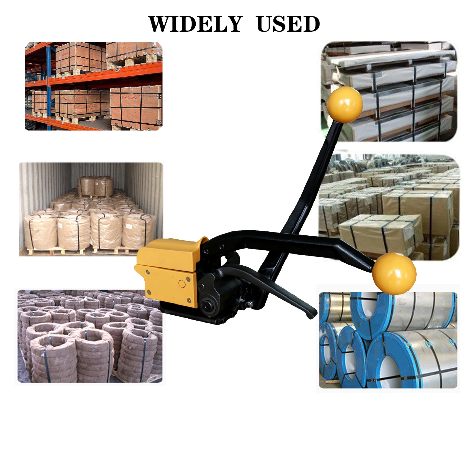 

Manual Steel Strapping Tool A333 Buckle Free Sealless Handheld Steel strappingmachine for 13/16/19 mm Steel Strip Strap