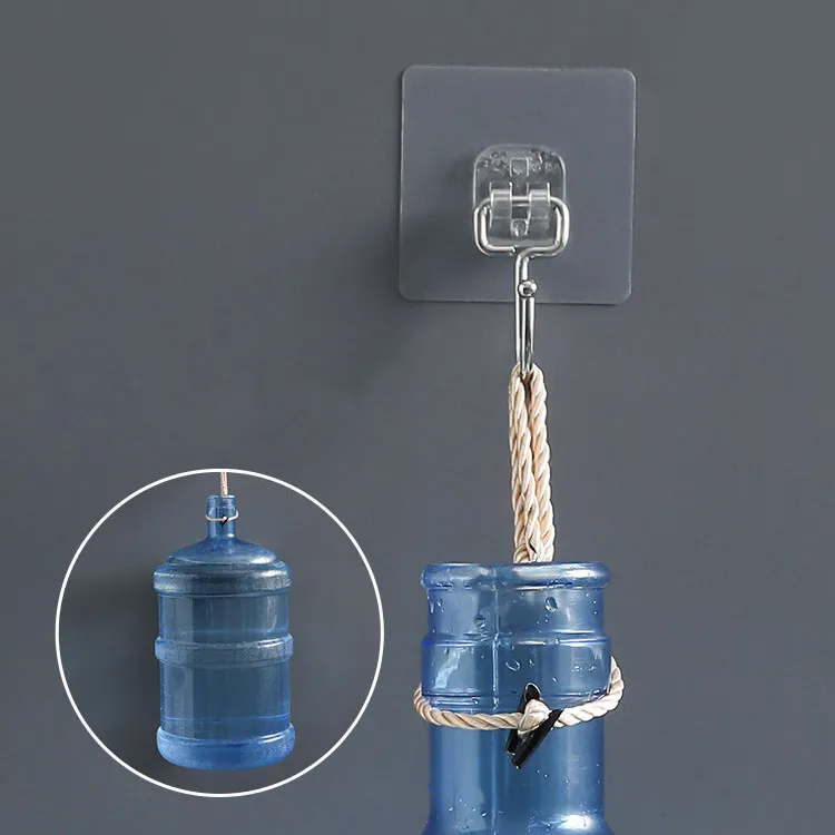 

Крючки самоклеящиеся прозрачные бесшовные из нержавеющей стали, 5 шт.