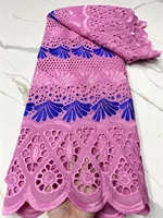 2022 fashion bazin riche perfumed brocade lace fabric swiss quality cotton borer embroidery guinea african lace fabric 4765b
