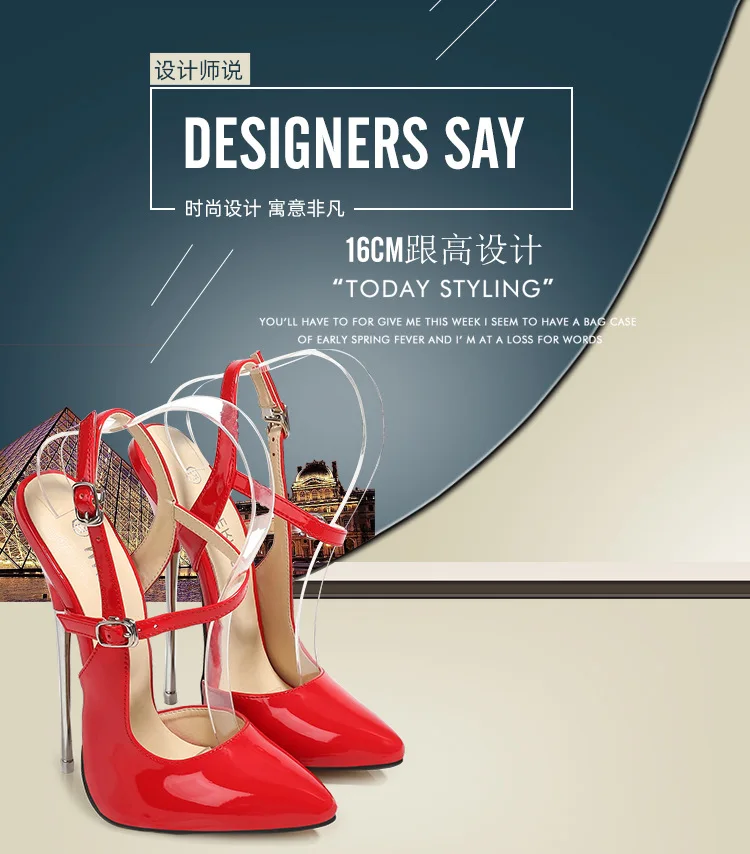 Женские туфли-лодочки на высоком каблуке красного цвета