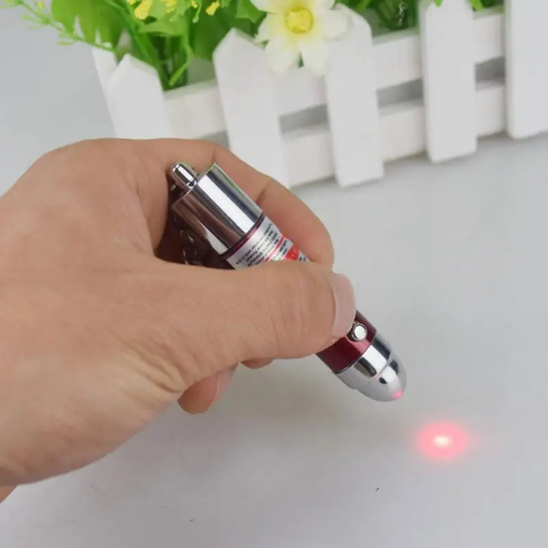 Funny 2 In1 Red Dot Laser Light Toy Sight Pointer Pen Interactive Keychain Childrens Play Cat | Игрушки и хобби