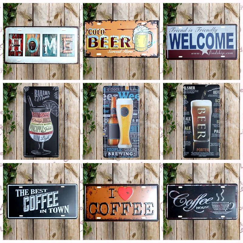 

[Kelly66] добро пожаловать лучших Кофе в городе пива коктейльное металлический знак олова плакат домашний Декор Бар настенная живопись 15*30 см Р...