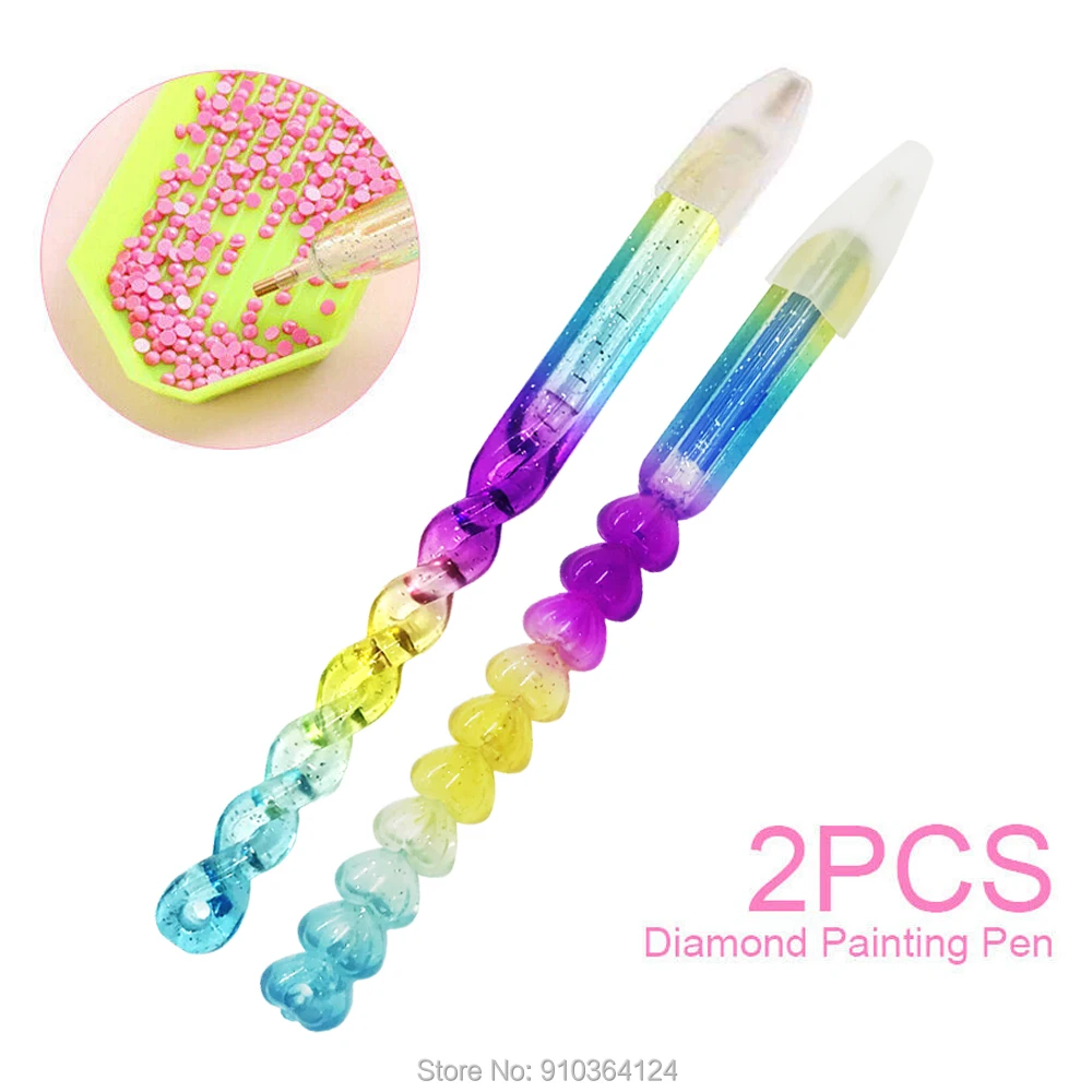 5D алмазная живопись перьевые ручки для полных и частичных сверл красочные
