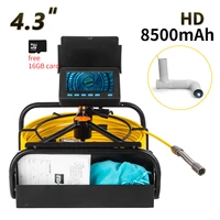 portable endoscope 8500mah capacity standable 16gb card dvr ip68 industrial drain sewer pipe inspection video camera endoscope