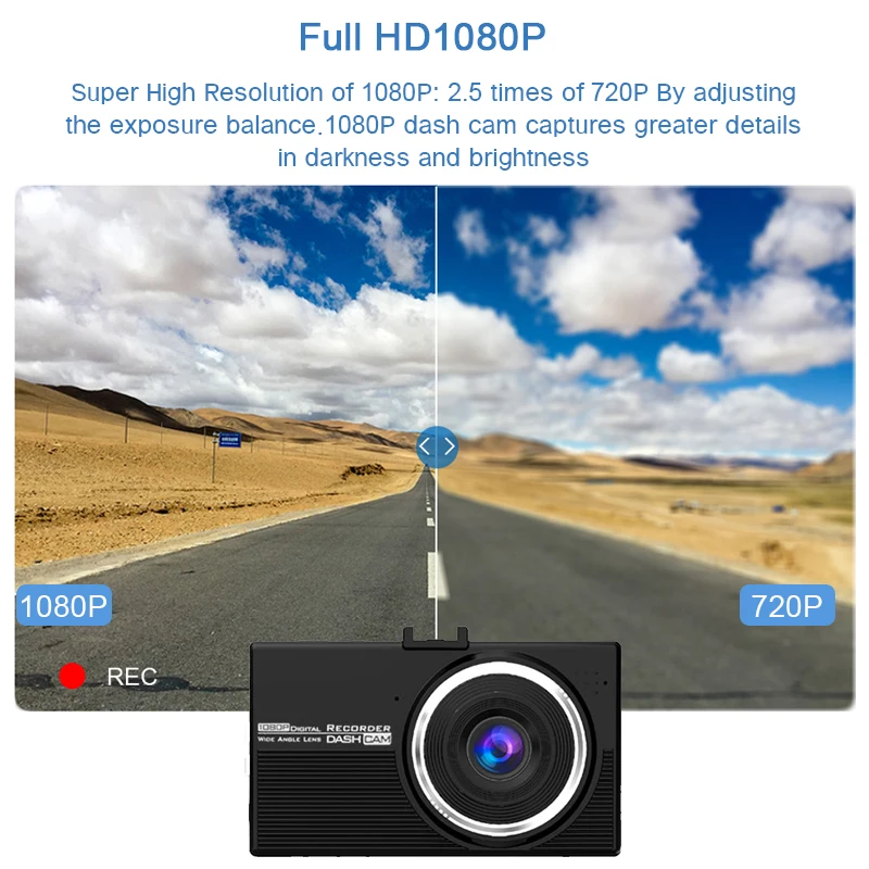 Автомобильный цифровой видеорегистратор с ЖК-экраном 3 5 дюйма HD 1080P ИК ночное