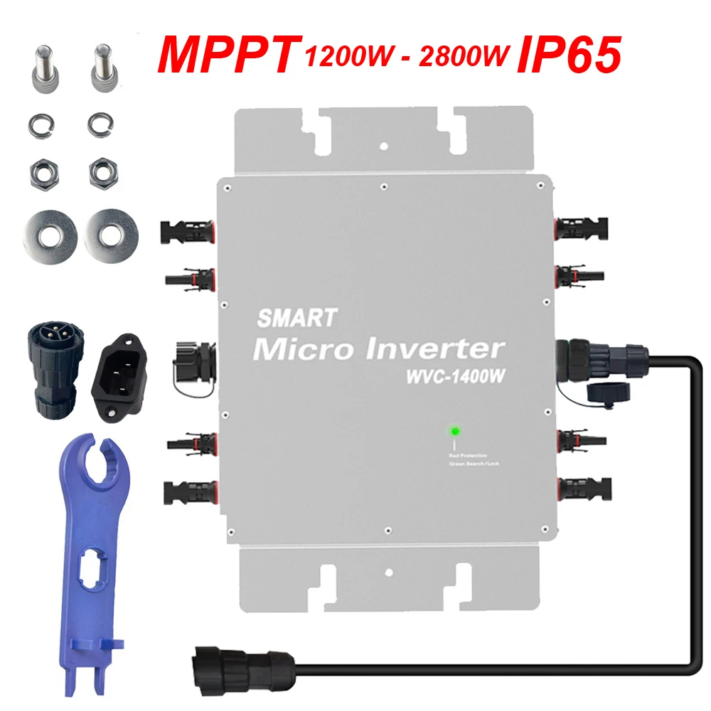 

30V 36V 1200W Microinverter Micro Solar Inverter On Grid Tie Invert Pure Sine Wave Converter For 250W 300W 325W Solar Panel