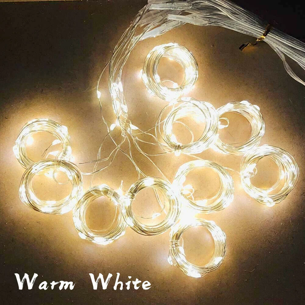

LED Curtain Light String Hanging Decorative Lamps Party Supplies Bedroom Warm White USB Remote Control Accessories Icicle Lights